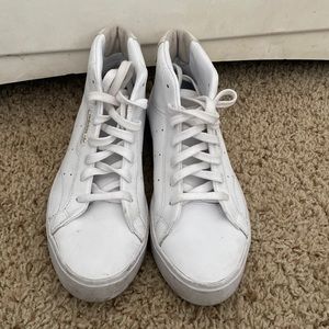 White high top sneakers